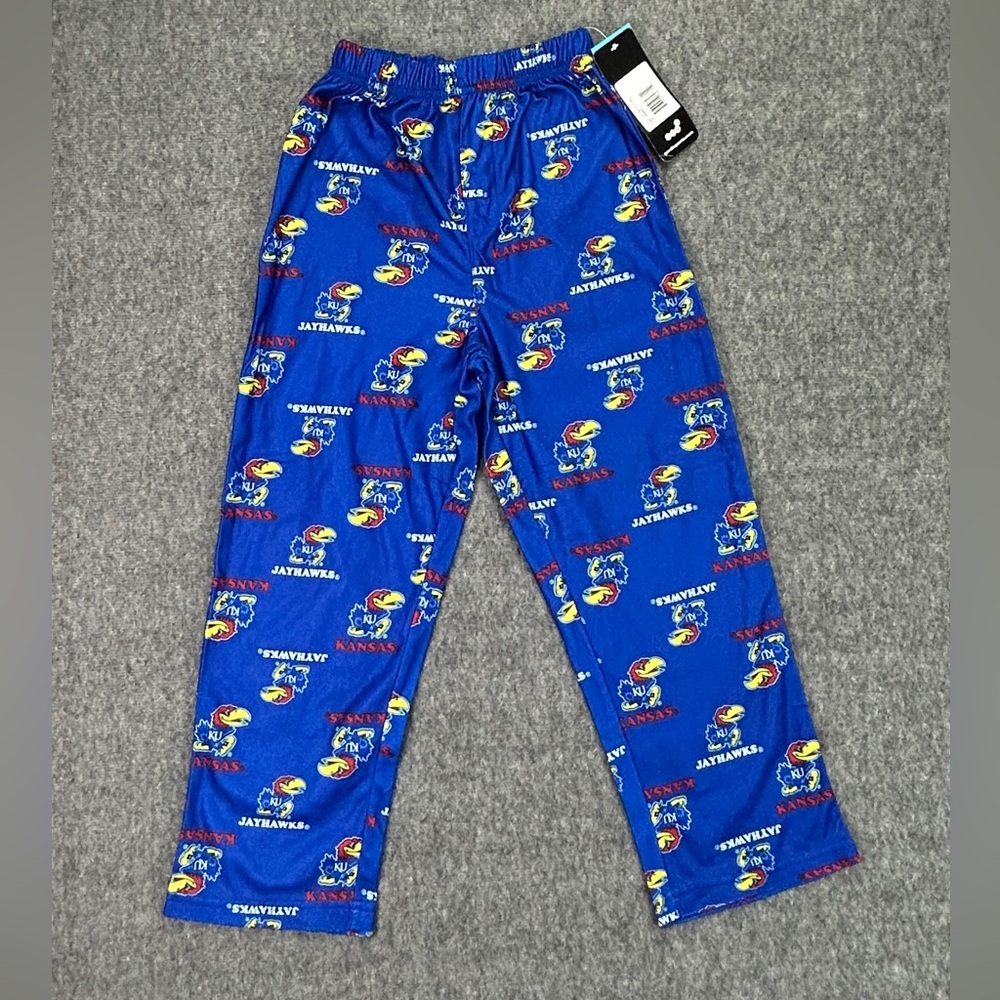 Kansas University Jayhawks Kids Flame Resistant Sleepwear Size Large